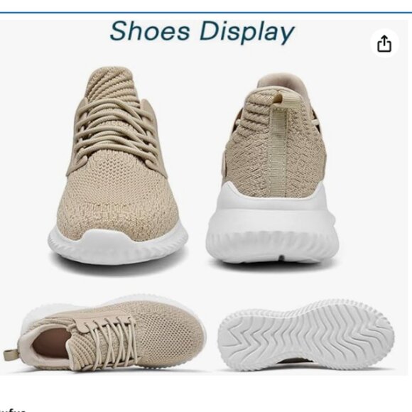 Beige slip on walking sneaker - Picture 7 of 9